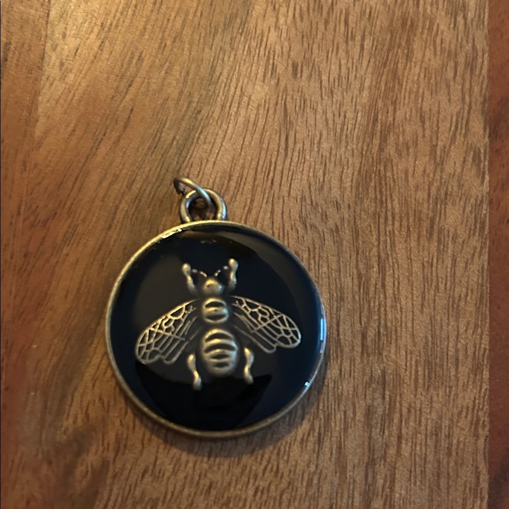 Black and Gold Bee Medallion
